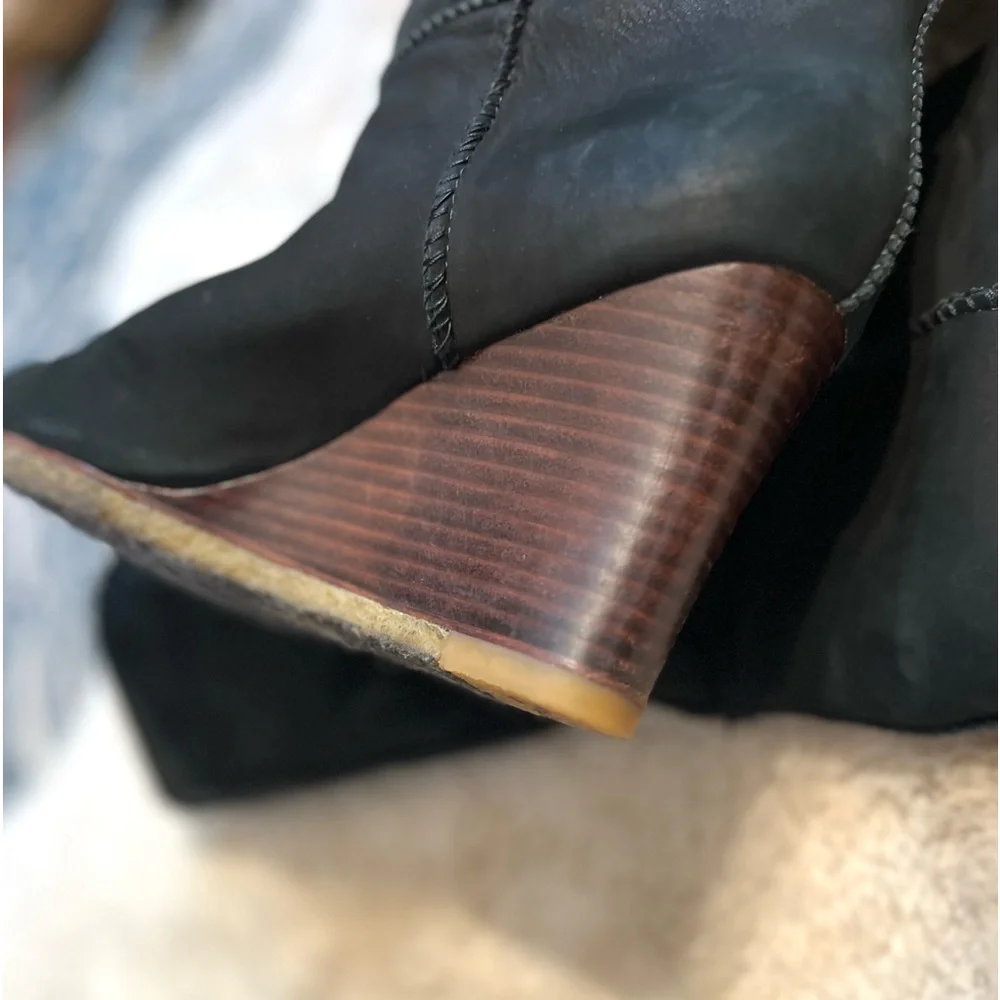 UGG Black Tall Wedge Winter Boots - Picture 14 of 16